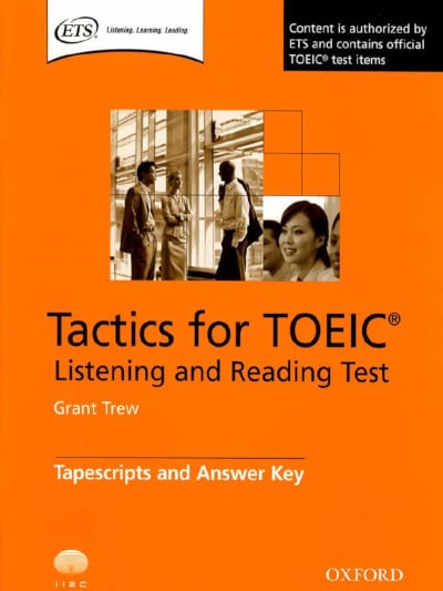 Tactics for TOEIC ETS listening and reading test used at Modulo Language School